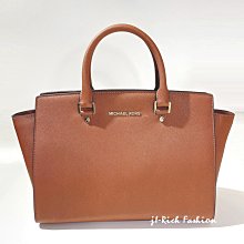 就愛精品店❤️  Michael Kors 咖啡色防刮皮革手提/斜背兩用包-附提袋 #30S3GLMS7L