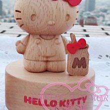 ♥小花花日本精品♥hello kitty凱蒂貓牛奶造型立體木製音樂盒音樂擺飾送人自用必備禮物11701002