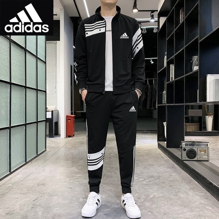 現貨熱銷-新款adidas 愛迪達 套裝 三葉草 運動套裝 長袖套裝 連帽套裝 休閒運動套裝 男女款 外套 帽T 連帽套