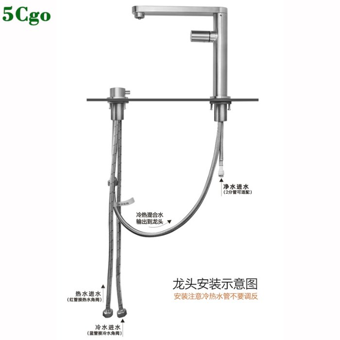 5Cgo【宅神】新款304不銹鋼吧臺水槽帶瀝水蓋板龍頭小單槽開放辦公茶水間不銹鋼銀色拉絲單盆t632533430581