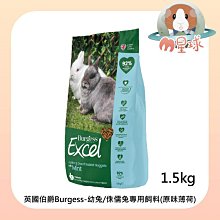 M星球【英國伯爵Burgess】幼兔及侏儒兔專用飼料 1.5KG〔原味薄荷/機能飼料/兔飼料/兔主食/幼兔/侏儒兔〕