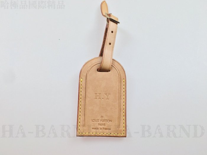 【哈極品】二手品 《Louis Vuitton LV 原廠全皮行李吊牌 / 掛飾》