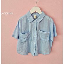 S~XL ♥襯衫(天空藍) BLACK PINK-2 24夏季 BLK240521-119『韓爸有衣正韓國童裝』~預購