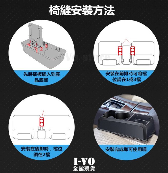 車用縫隙水杯架 座椅扶手置物盒 車用收納【現貨附發票】椅縫置杯架 汽車置物架 多功能置物盒