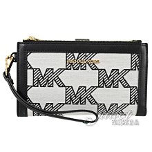 【茱麗葉精品】全新精品 MICHAEL KORS 專櫃商品 Jet Set Travel 緹花帆布手提中長夾.黑邊 現貨