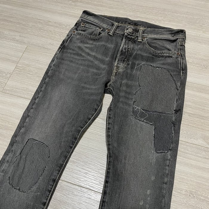 Levi's levis 34268-0037 501s W29 L30 黑灰破壞窄版牛仔褲 505 504 502