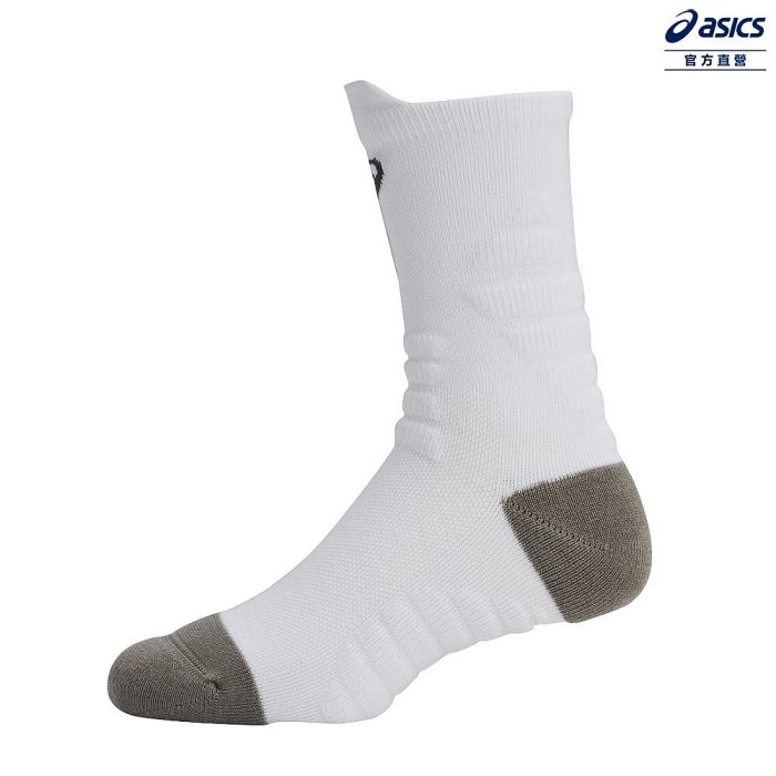 【曼森體育】 ASICS 亞瑟士 籃球 中筒襪 中性款 運動襪 厚底 籃球襪 黑白2色