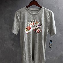 CA 美國運動品牌 NIKE 全新 淺灰 純棉 休閒短t M號 一元起標無底價R54