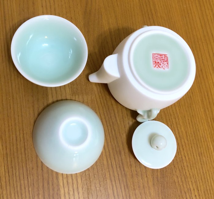 中式 茶具組 1茶壼+2茶杯 可使用或擺飾