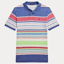 【RL男生館】 POLO Ralph Lauren小馬刺繡橫紋混織網眼POLO衫【RL002T1】☆青年版(L)