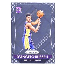 倒數24張！(RC) 籃網明星後衛 D’angelo Russell 暴漲的Prizm Base Rookie版新人RC金屬卡 2015-16