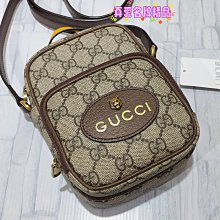 《真愛名牌精品》 GUCCI 658556 咖啡色 虎頭 直立式 雙層 相機包/ 斜背/手提包 *9成新*201933