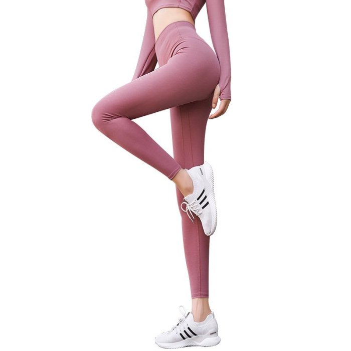 瑜伽裤 歐美無縫瑜伽服女健身短袖高腰提臀蜜桃褲健身房跑步運動套裝