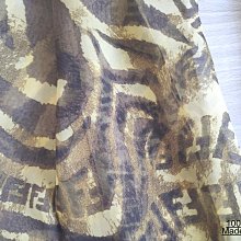 義大利製100%SILK蠶絲雙面好氣色絲巾圍巾-黃色系斑馬狂野風格設計感圍巾包包巾 限量特價599