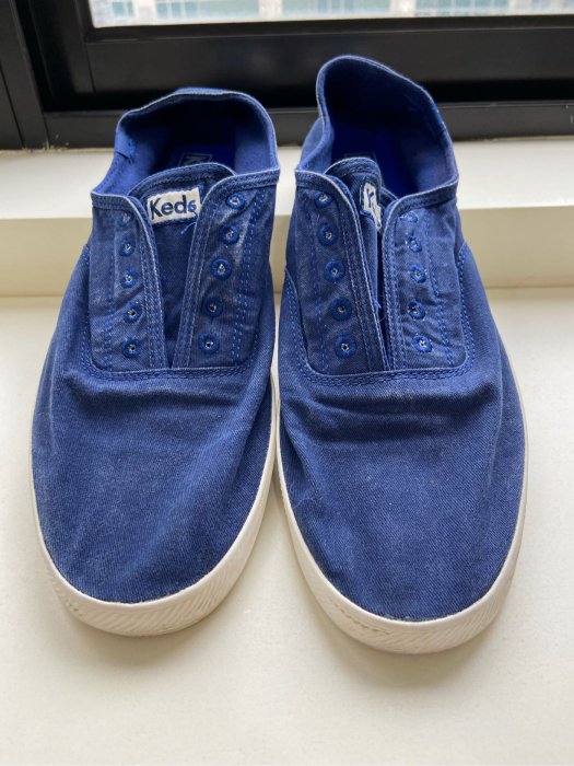 Keds CHILLAX 經典水洗斜紋休閒鞋 牛仔藍色 US10 27公分 無鞋帶懶人鞋款式