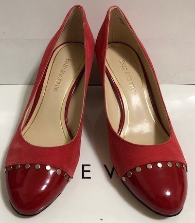 ❤【特價款出清】❤全新ENZO ANGIOLINI 異材質高跟鞋-百搭紅 #7