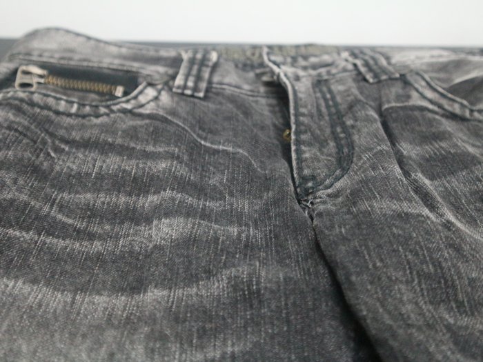 【G.Vintage】JIZO-BOSATSU BLUE WAY地藏小王(煙的破壞)低腰直筒牛仔褲  30腰