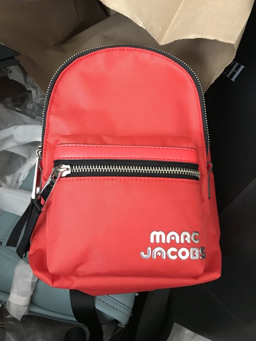 Coco 小舖 MARC JACOBS Trek Pack Mini Nylon Backpack 紅色迷你尼龍後背包