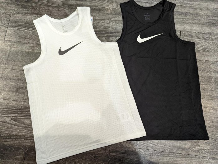 南◇2022 2月 NIKE DRY 大LOGO 運動背心 籃球衣 吊嘎 黑色 勾勾 BV9388-010 白色100