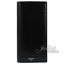 【茱麗葉精品】全新精品 BALLY 6300388 SCALIRO 經典滑面牛皮對開長夾.黑 現貨