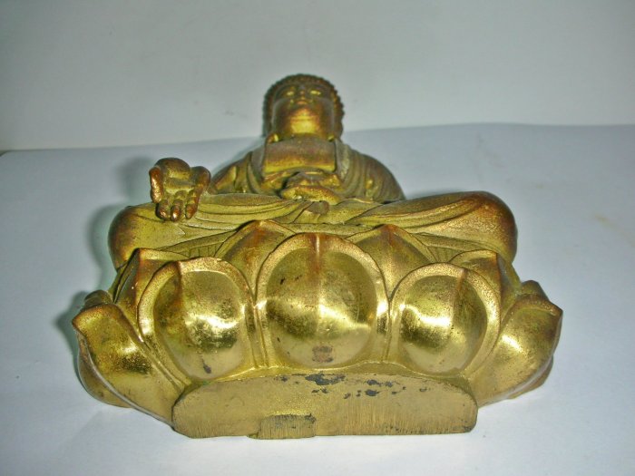 aaL網皮.已稍有年代高約14公分純銅材質釋迦牟尼佛佛像雕刻擺飾/掛飾!--值得收藏!!/紅/-P