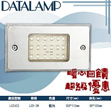❀333科技照明❀(LG2433)LED-3W戶外庭園階梯壁燈 暖白光 藍光 不鏽鋼面板 壓克力 適用於戶外階梯照明