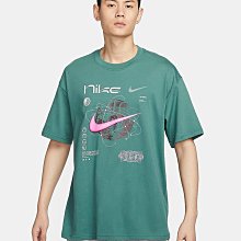 南🔥2024 5月 NIKE 短袖上衣 短T 籃球 寬鬆 落肩 棉質 男款 藍綠 FV8419-361