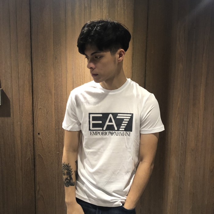 美國百分百【全新真品】Emporio Armani EA7 短袖 T恤 logo T-shirt 黑/深藍/白 K203