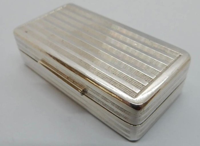1號/英國純銀鼻煙盒/英國純銀鎏金盒子/英國純銀鎏金收納盒，