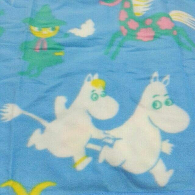 全新正版 Moomin 嚕嚕米 刷毛毯冷氣毯 藍色