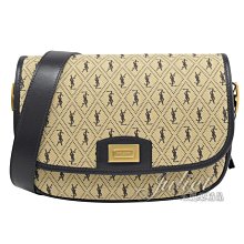 【茱麗葉精品】全新精品 YSL 專櫃商品 585006 Monogram All Over 印花翻蓋斜背馬鞍包.駝 現貨