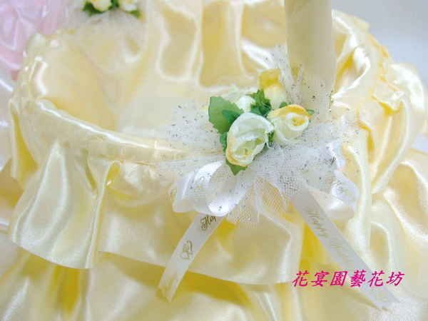 【花宴】＊金黃色喜糖籃系列二D款＊車景款3色.25*31*9~結婚~擺放喜糖~禮物~手工訂製商品~