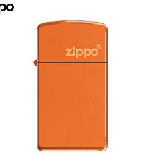 【寧寧精品*台中ZIPPO打火機30年專賣店】Zippo logo 窄版系列 經典賽車橘 美國直送終身保固 4297-2