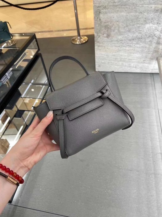 Celine 剛上新款 超小灰色鯰魚包 超難買的pico belt $49800