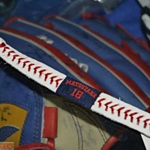 貳拾肆棒球-日本限定品MLB美國職棒大聯盟波士頓紅襪松坂大輔專用皮革手環