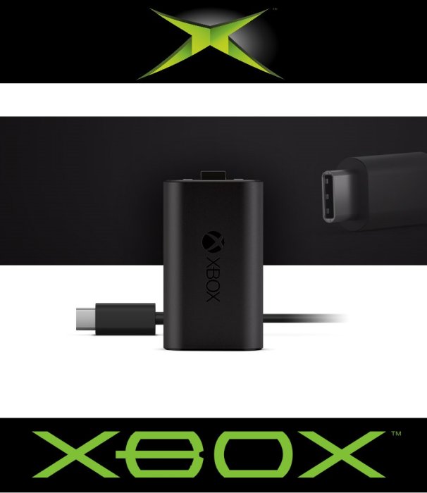 缺貨中XBOX SERIES S / X 無線控制器專用充電式電池+ USB-C® 纜線電池