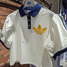 南🔥2023 8月 ADIDAS OG VARCT POLO衫 網球風 LOGO 短版 跳色領口 女款 白 IU4767