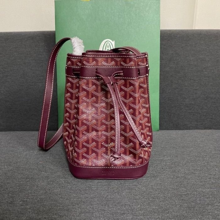 【MOMO全球購】法國新品熱賣戈雅包Goyard petit flot mini 迷你抽繩水桶包