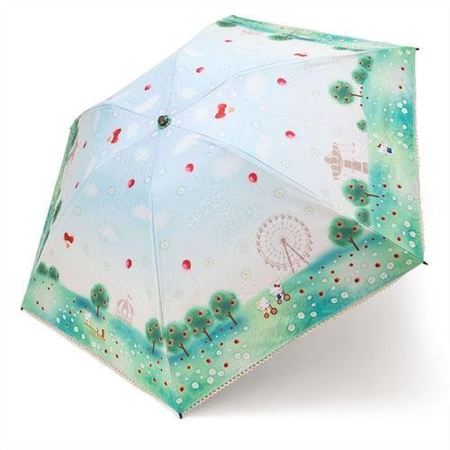 Hello Kitty 晴雨兼用折疊傘 帆布陽傘