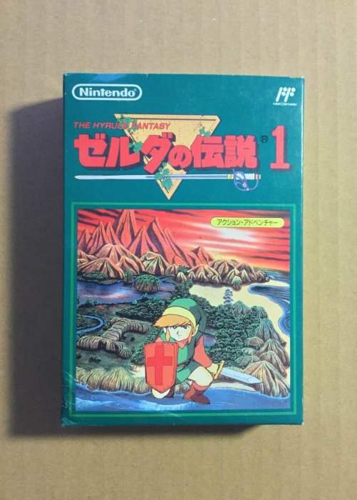 FC　任天堂紅白機專用 原版卡帶　薩爾達傳說 1 (The Legend of ZELDA)　純日版 新品(盒有壓傷)