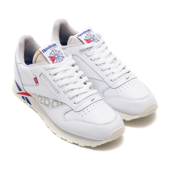 =CodE= REEBOK CLASSIC CL LEATHER MU ATI 復古皮革休閒鞋(白藍紅)DV4629 男