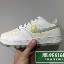 南🔥2022 9月 NIKE AIR FORCE 1 LV8 GS 休閒 荔枝皮 女款 白黃綠 DQ0360-100