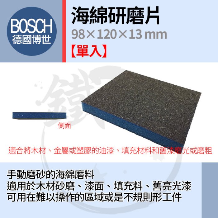 ＊小鐵五金＊BOSCH 特細海綿研磨片＊手工研磨片 海綿砂紙 中粒 細粒 特細粒-適用木材 金屬 油漆 填充材料等＊