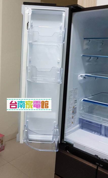 台南家電館~MITSUBISHI 三菱電機六門變頻冰箱605公升玻璃鏡面【 MR-WX61C】 日本原裝進口