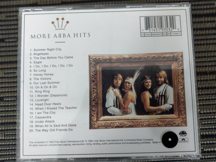 原版CD- ABBA GOLD More ABBA HITS 美國版 1999年POLAR (非 蔡琴 姜育恆)