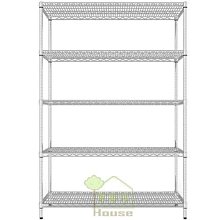 [ 家事達] 鐵力士 五層鍍鉻層架 波浪架 超重網(150*60*高150CM)