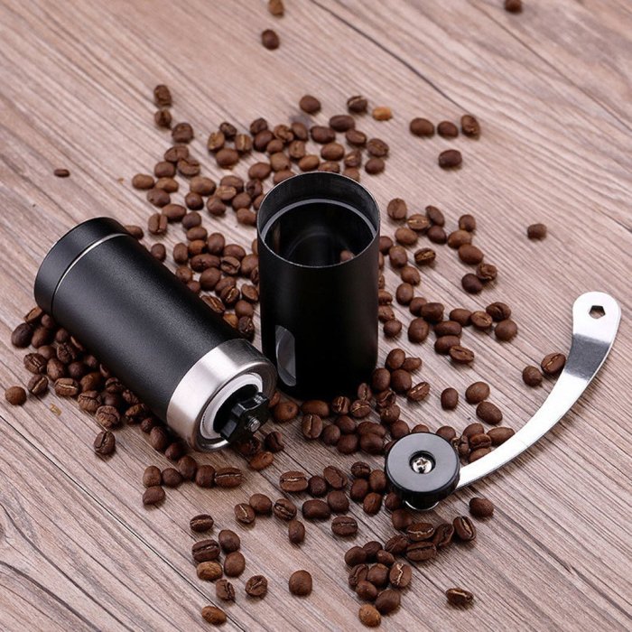 膠囊咖啡機 美式咖啡機304不銹鋼咖啡磨豆機 便攜手動咖啡豆研磨機家用小型咖啡機可水洗【元渡雜貨鋪】