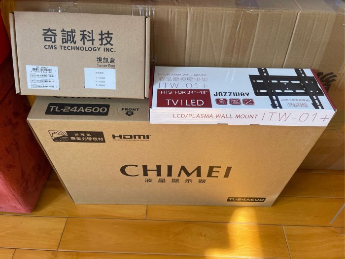 CHIMEI-奇美液晶電視 TL-24A600低藍光、附視訊盒、附壁掛架、超值組合