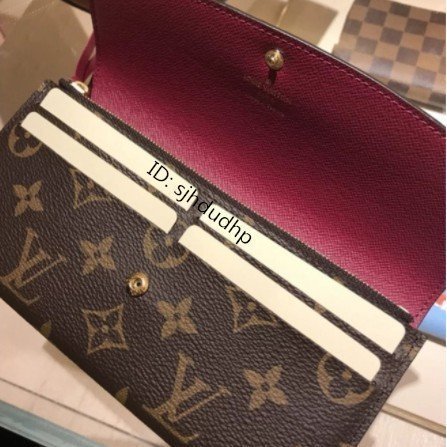 【二手正品】 LV M60697 M61289 EMILIE 經典原花 紫紅色 長夾 卡夾 錢包 女款皮夾 現 全新