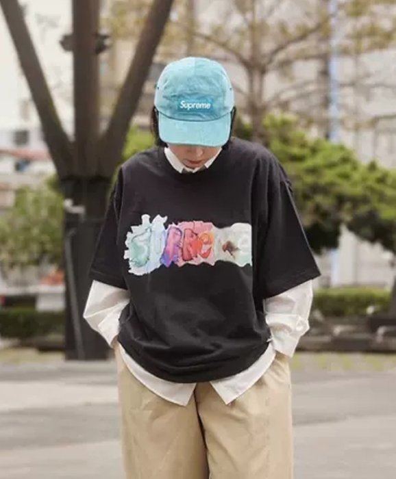 23SS Supreme Watercolor Tee 水彩LOGO 短袖T恤短T 男女| Yahoo奇摩拍賣